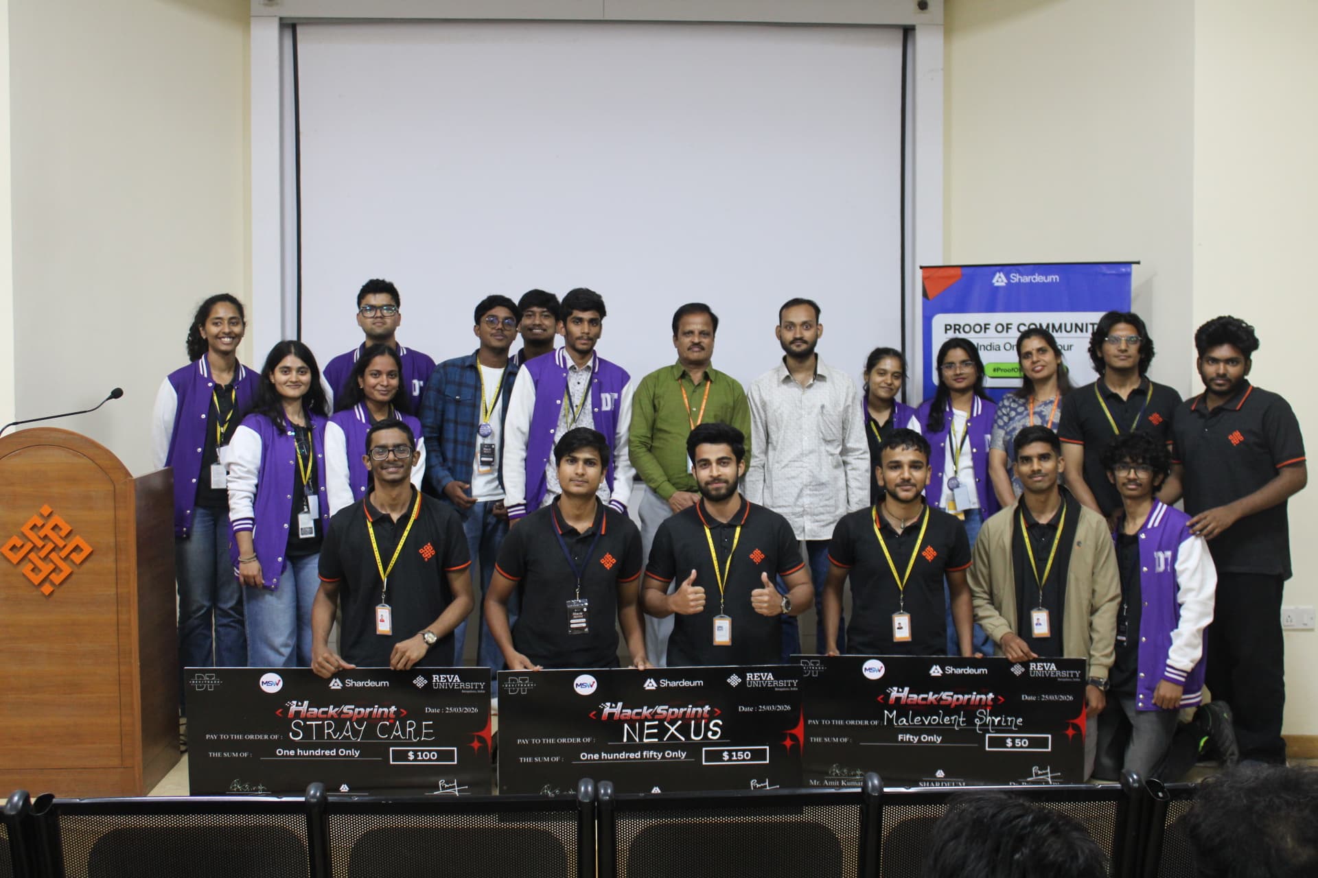 HackSprint 2026 Dev Track Club REVA University winners