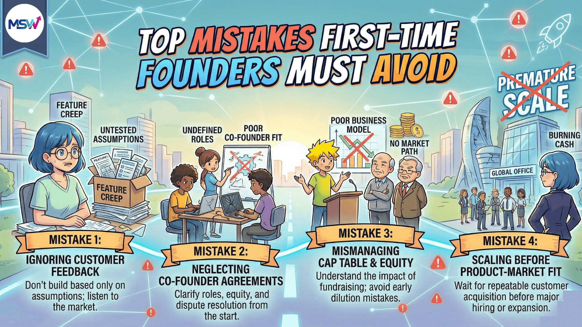 Top Mistakes First-Time Founders Must Avoid