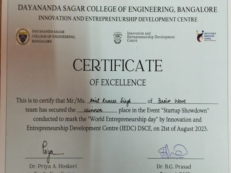 Amit Kumar Singh – Winner – Startup Showdown