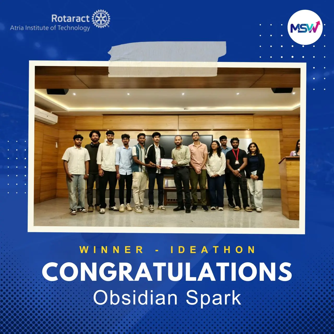 Ideathon winner – Obsidian Spark