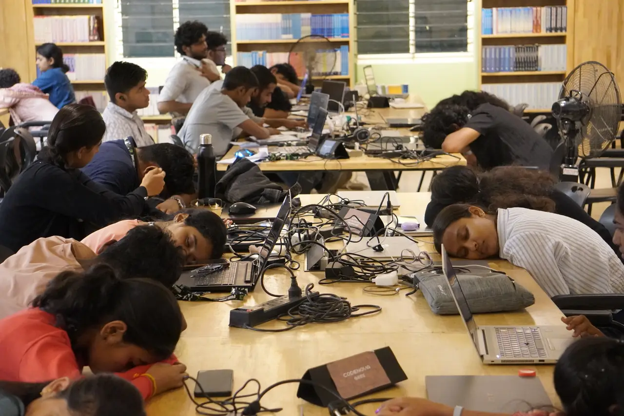 Participants grabbing a quick nap