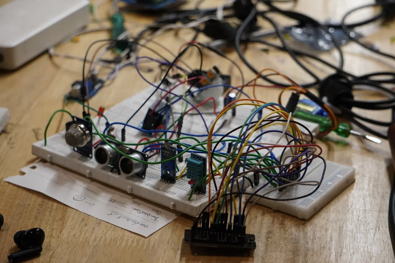 A sensor rig in progress