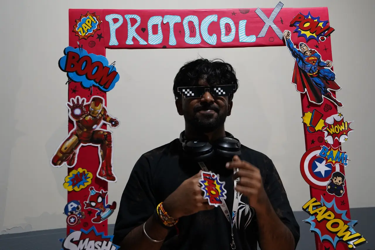ProtocolX photo frame at the PALS Club, BMSIT&M