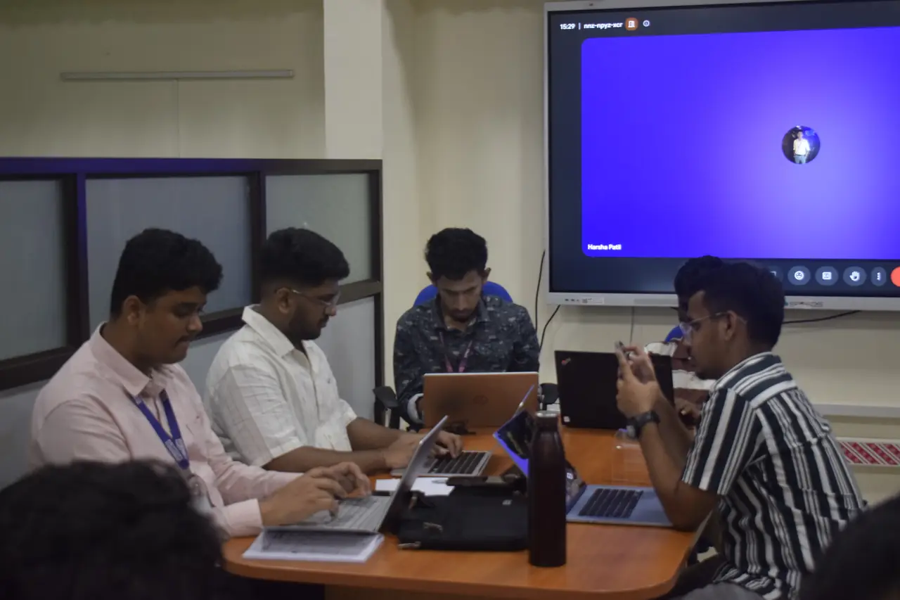 Planning ProtocolX with lead organiser Harsha Patil (on screen)