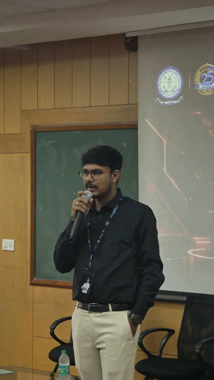 Harsha Patil, lead organiser of ProtocolX, addressing the participants