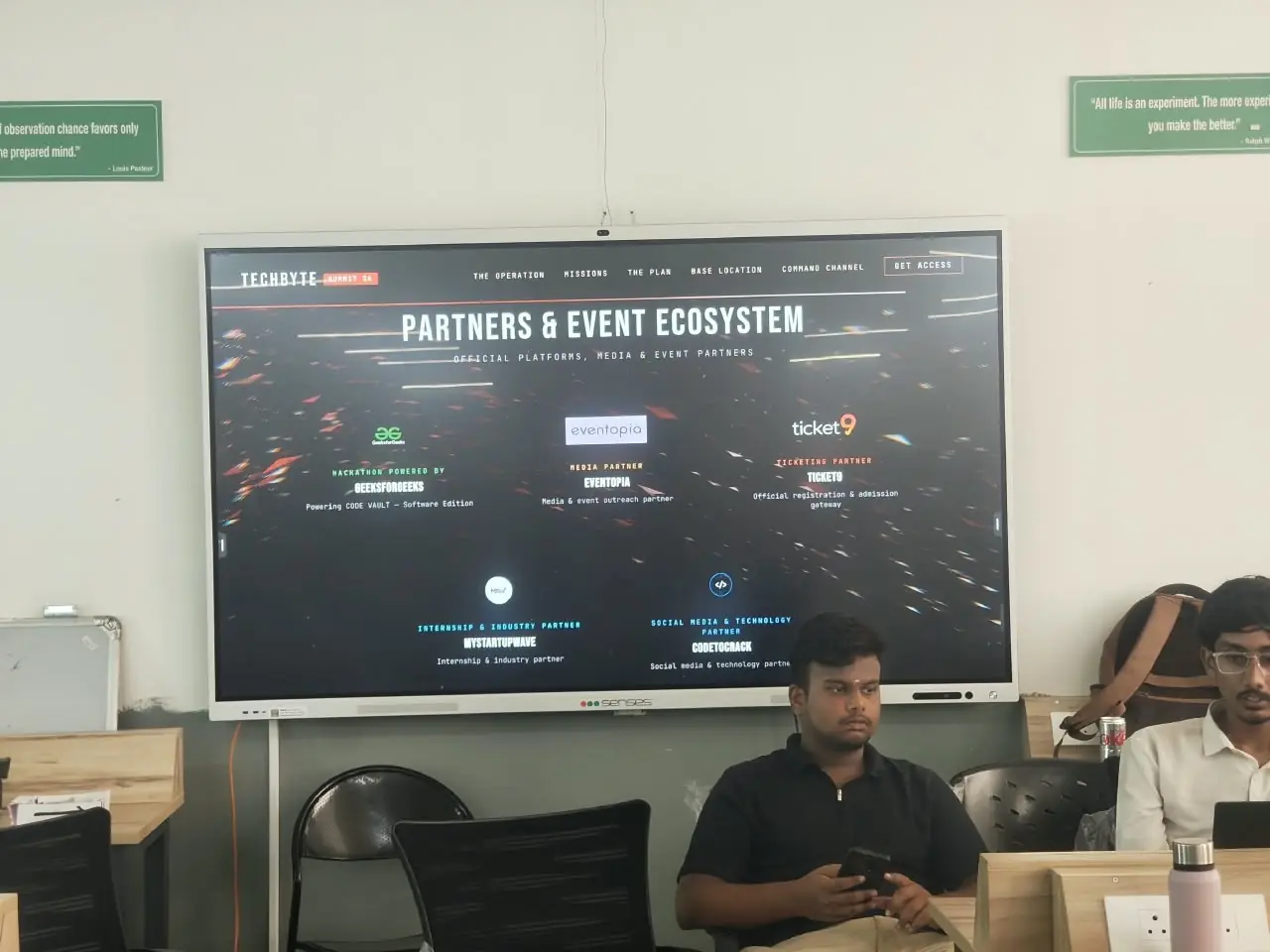Partners & event ecosystem on screen