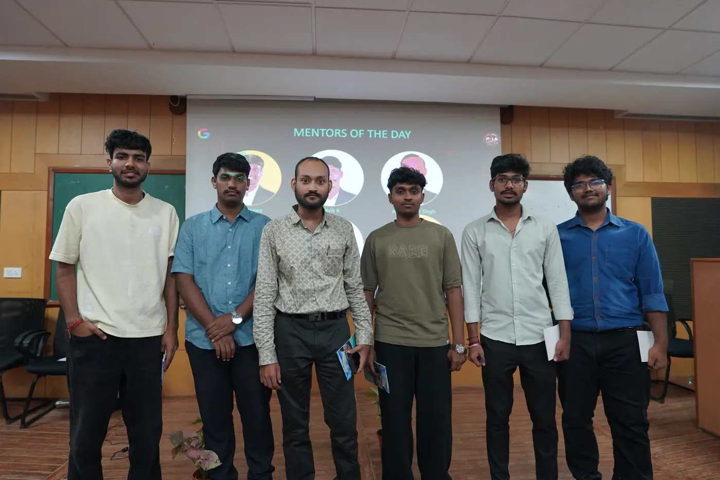Amit Kumar Singh with the mentors of the day