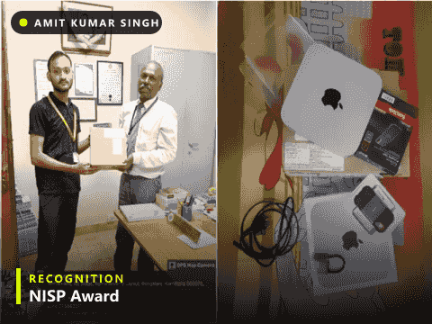 Amit Kumar Singh awards and recognition – NISP, Pitch Verse, Ideathon, IJRASET paper
