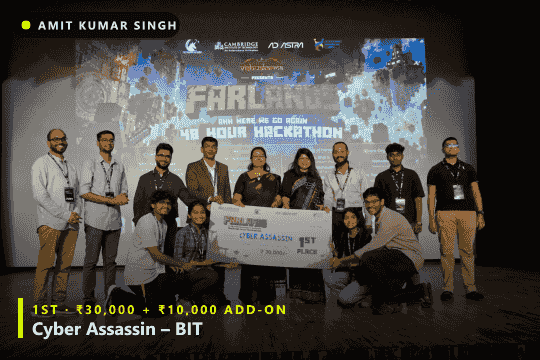 Amit Kumar Singh presenting the Farlands 2026 prizes